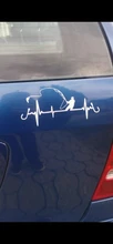 Sticker Funny Decorative Decal Motorcycle Heartbeat Fishing 3D