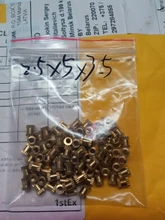 100 Uds M2 M2.5 M3 inserciones de cobre latón pase doble tuerca moleteada sujetador integrado