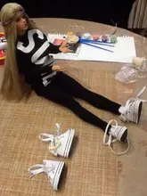 Tilda zapatillas de lona de 5,5 cm para muñecas Paola Reina Minifee Corolle,Toy Bjd Doll zapatos deportivos para EXO KPOP muñecos de peluche de juguete