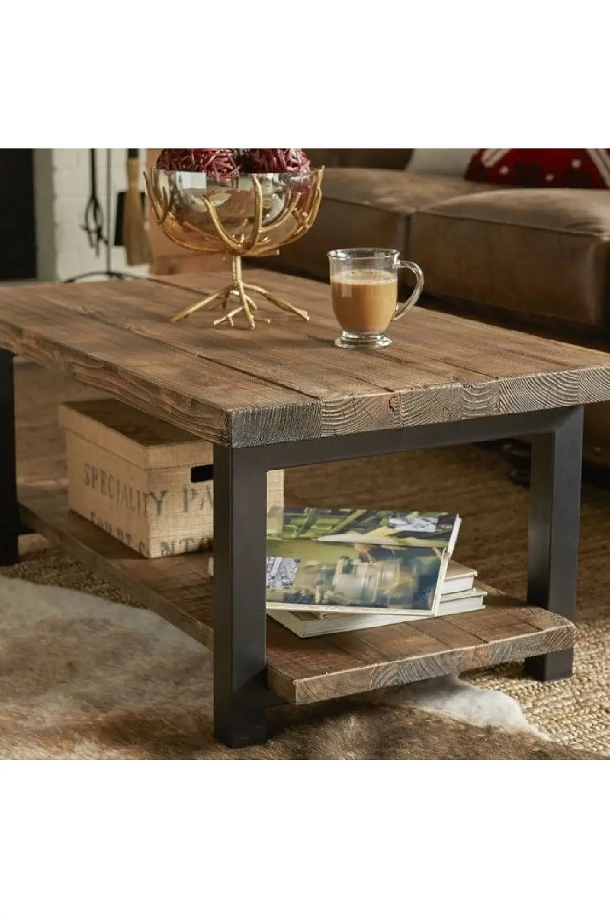 WorldWooden wood solid wood natural coffee table iron frame design Coffee Table
WorldWooden wood solid wood natural coffee table iron frame design Coffee Table
