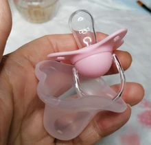 Chupete de silicona para bebé con tapa y forma de mariposa, tetina redonda y plana, para dormir, suministros para morder masticar