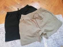 Pantalones cortos de cintura media para mujer, shorts femeninos informales de algodón y lino, disponible en talla grande, a la moda, 2020