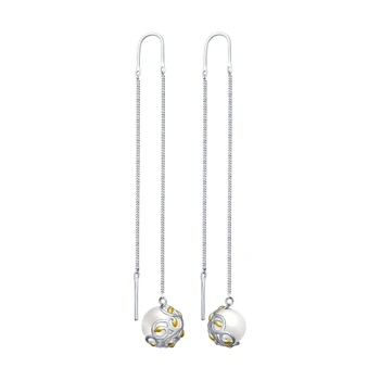 Earrings made of silver with pearls imitated and pearls 
Earrings made of silver with pearls imitated and pearls