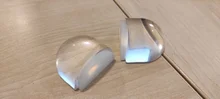 Tope de puerta acrílico para el hogar y la Oficina, soporte de puerta autoadhesivo transparente, sin necesidad de perforar, Tope de puerta, protección de paredes, muebles, 1 Uds.