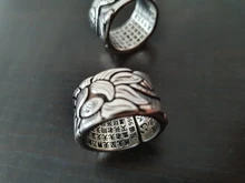 Vintage auténtica plata pura Color Anillos flor de loto para las mujeres boda abierto grande anillo de dedo Anillos Anelli