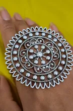 Anillos grandes Steampunk para mujer, diseño de colores oro antiguo, sortijas de dedo medio de Hip-hop, joyería ajustable para fiesta