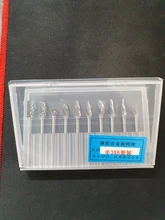 Brocas rotativas de carburo de tungsteno, juego de brocas cónicas de acero hss, 3x6mm, nuevo vástago de 1/8 pulgadas, 10 piezas