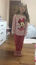 Conjuntos de pijama de Minnie para niños, ropa de dormir de manga larga, pijama de princesa de Mickey, primavera y otoño