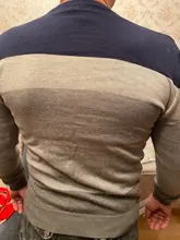 Suéter informal para hombre, Jersey de punto ajustado a rayas con cuello redondo, M-3XL de otoño, 2021