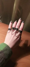 Anillos Punk Cool Hip Pop multicapa ajustables, Cruz y cadena, cuatro anillos abiertos de aleación para mujer y hombre, regalo de joyas de fiesta