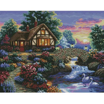 "Start Swans" set for embroidery with a cross 36x46 cm. Snow White. B-4051
"Start Swans" set for embroidery with a cross 36x46 cm. Snow White. B-4051