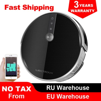 

2020 Smartest LIECTROUX Robot Vacuum Cleaner C30B, 4000Pa Suction, Map navigation with Memory,Wifi APP, Big Electric Water tank