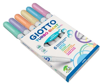 Set of thick markers Giotto turbo giant, 7.5mm 6 colors 
Set of thick markers Giotto turbo giant, 7.5mm 6 colors
