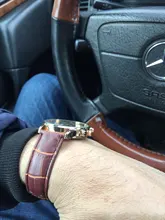 Reloj mecánico automático para hombre, Tourbillon, de negocios, de cuero, con calendario, Masculino