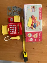 Juego de simulación para niños, caja registradora de simulación, juego de rol de cajero, miniescáner