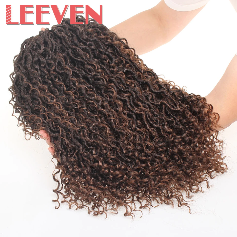 Leeven18inch синтетический богиня вьющиеся искусственные локоны в стиле Crochet косы