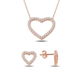 Angemiel 925 Sterling Silver Zircon Heart Set - Rose Gold Plated
Angemiel 925 Sterling Silver Zircon Heart Set - Rose Gold Plated
