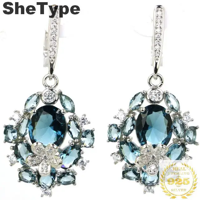 43x25mm Real 8.3g 925 Solid Sterling Silver Ravishing Top London Blue Topaz Cubic Zirconia Earrings
43x25mm Real 8.3g 925 Solid Sterling Silver Ravishing Top London Blue Topaz Cubic Zirconia Earrings