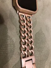 Correa de acero inoxidable para Apple Watch SE 6 5 4, banda de 40mm y 44mm, pulsera de eslabones de Metal para iwatch Series 1, 2, 3, 42mm y 38mm