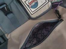 DIFA-mochila de nailon impermeable con múltiples bolsillos para mujer, bolso escolar con hebilla de inserción de color contrastante, con estampado de dibujos animados