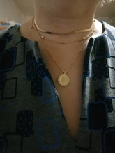 Collar con colgante de loto multicapa para mujer, cadena de cuello para mujer, collar llamativo para mujer, novedad, venta al por mayor