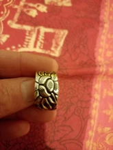 Vintage auténtica plata pura Color Anillos flor de loto para las mujeres boda abierto grande anillo de dedo Anillos Anelli