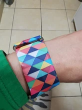 Reloj de papel con patrón de cuadrados de colores para mujer, correa de papel DuPont duradera, relojes de pulsera con pantalla Digital, regalo para novia