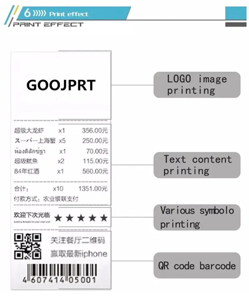 P58D 58mm mini thermal label printer for soho supermarket clubs (11)