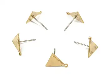 Brass Triangle Stud Earring With Hoop - Raw Brass Triangle Earring Post - Surgical Stud - 6Pcs/Lot - 11.53x10.3x0.79mm - PP3292
Brass Triangle Stud Earring With Hoop - Raw Brass Triangle Earring Post - Surgical Stud - 6Pcs/Lot - 11.53x10.3x0.79mm - PP3292