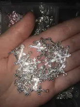 40 Uds. De dijes de moda, colgante de Cruz de metal, joyería artesanal, collar, T61