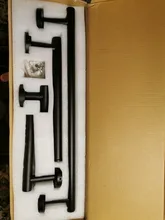 Robe Hook Holder Bar-Shelf Rail-Bar-Rack Towel Bathroom-Hardware-Set Black Ce Tissue