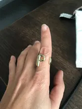Anillo con letras de A-Z huecas para mujer, anillo con apertura ajustable iniciales del nombre, alfabeto, fiesta femenina, joyería ancha y gruesa