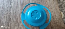 Tazón universal tipo Gyro a prueba de derrames para niños, plato giratorio infantil con diseño, práctico con rotación de 360 grados, platos de alimentación sólidos