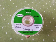 Cables de soldadura de 2,0mm, 3,5mm y 1,5 M, mecha para removedor de soldadura trenzada, herramienta de reparación de cables, 1 ud.