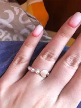 Moda Coreana de cuerda elástica perla anillo Simple elegante mujer en forma de corazón de oro anillo encantador mujeres regalo para niñas, joyería