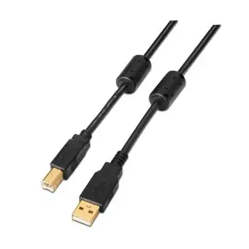 Usb cord printer aisens a101-0011-ferrite-double shielded-type to male-type b plug-5m-Black
Usb cord printer aisens a101-0011-ferrite-double shielded-type to male-type b plug-5m-Black