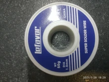 Rollo de alambre de estaño para soldar colofonia de Plomo Fundido, 0,8mm, 1,0mm, 20g, 50g, 100g