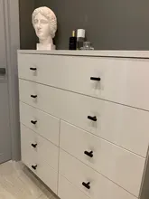 Cabinet Pulls Hardware Knobs Cupboard Drawer-Handles Square T-Bar Kitchen Bathroom Black