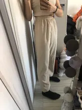 HOUZHOU-pantalones de pana de pierna ancha para mujer, pantalón de estilo coreano, suave, color rosa, de talla grande, negro, para primavera, 2021