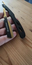 Univinlions-afeitadora profesional Manual, maquinilla de afeitar con filo recto de acero inoxidable, afilada, plegable, cortador de barba con cuchilla