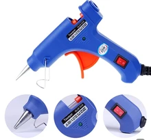 Pistola de pegamento de fusión en caliente de 20W, Mini pistolas industriales, herramienta térmica eléctrica de temperatura de calor con palos de 7x100MM