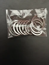 LLavero de Acero inoxidable plano para hombre y mujer, llavero de 20MM, 25MM, 28MM, 10 unidades por paquete