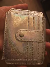 Monedero transparente brillante para mujer, cartera a la moda con soporte para tarjetas de identificación, carpeta de fotos, Mini bolso cortado a láser