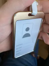 Portatarjetas de aleación de aluminio de alta calidad, funda para tarjeta de identificación, trabajo de Metal, identificación, 1 Uds.