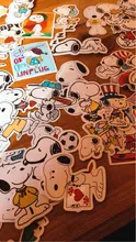 Pegatina de Snoopy de dibujos animados, Grafiti de manualidades, Skateboard, Maleta, guitarra, equipaje, portátil, teléfono, juguete clásico, 54 Uds.