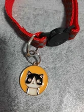 Collares colgantes de gatos para mascotas, 12 colores, rejilla ajustable, hebillas de nailon, Collar reflectante para mascotas, accesorios de diseño de cabeza de gato