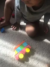 Bloques de construcción de madera crudo para niños, juguetes ensamblados, Sin pintura de rompecabezas, partículas grandes, de 1 a 2 a 3 años, juguetes para niños para chico