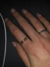 Anillo de oro euroamericano para mujer, anillos de acero inoxidable, anillos abiertos para mujer, joyería de cadena de acero inoxidable