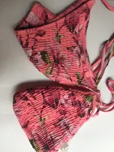 Sexy juego de Bikini estilo Push Up brasileño Tanga de baño vestido vendaje Bikinis mujeres de dos piezas traje de baño Micro Bikini