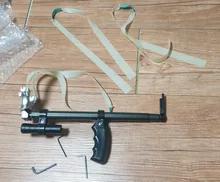 Tirachinas telescópico de alta precisión, tirachinas de goma de alta potencia con láser rojo de acero inoxidable para caza al aire libre